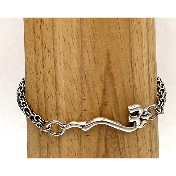 Alex And Ani Om Magnetic Bracelet Rafaelian Silver 7” - Picture 2 of 3